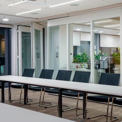 tabiques móviles tx-87 acustic glass