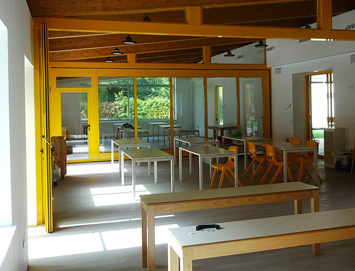 De aulas a hiperaulas mediante tabiques móviles