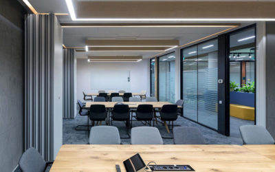 Tabiques móviles acústicos para salas de videollamadas